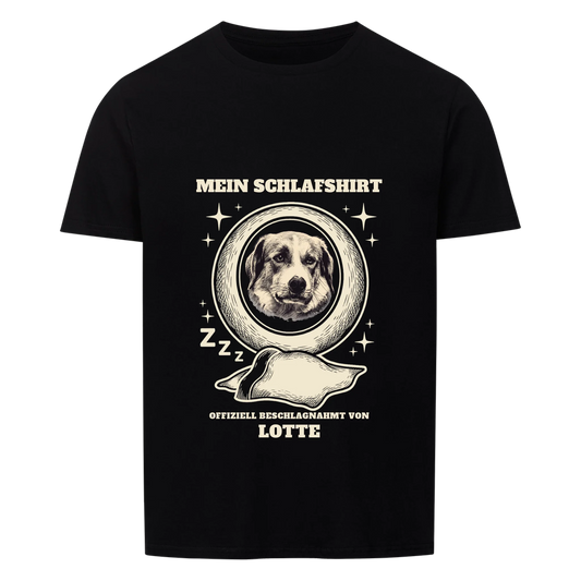 Mein Schlafshirt – Mond-Medaillon – personalisiert mit Foto und Name deines Haustiers, Druckansicht 1 | Lil Snouts