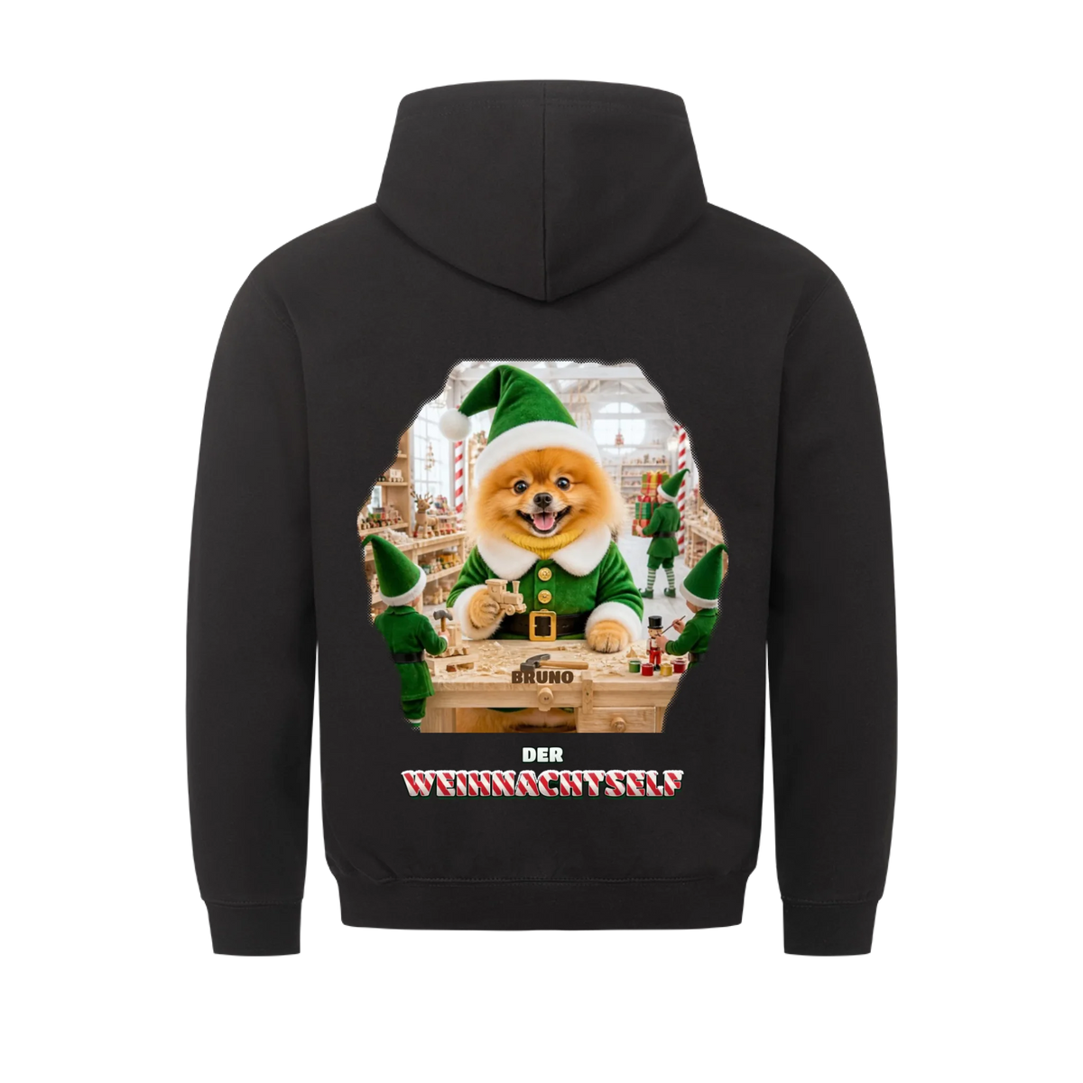 Der Weihnachtself - Dein Haustier als Elf - T-Shirt oder Hoodie