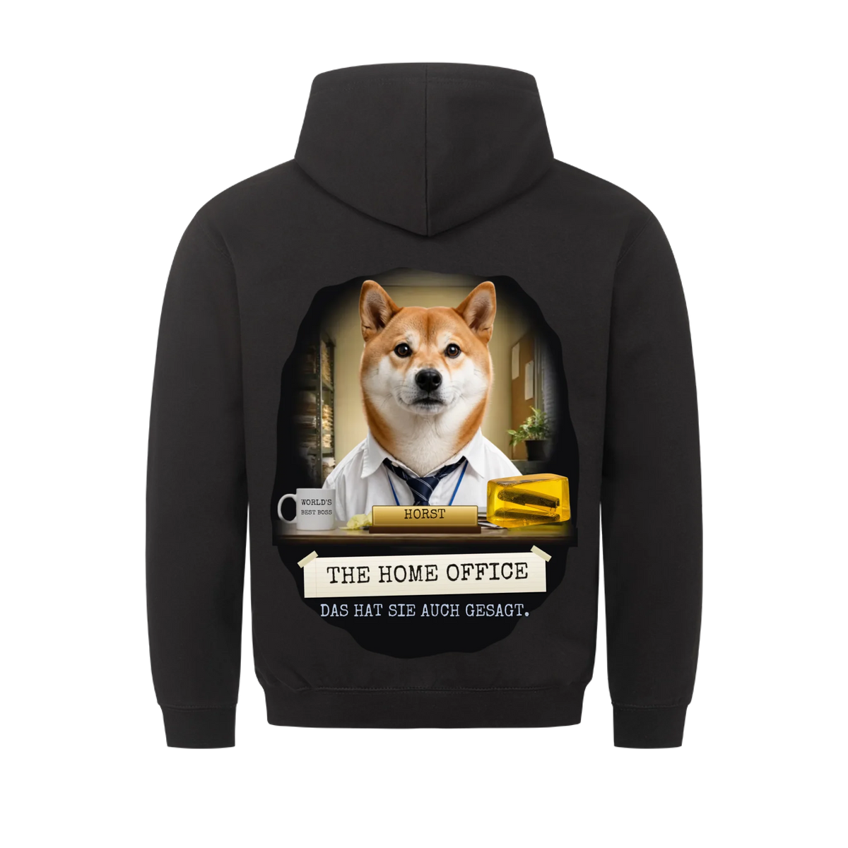 The Home Office Hoodie - personalisiert mit Foto & Name | Lil Snouts