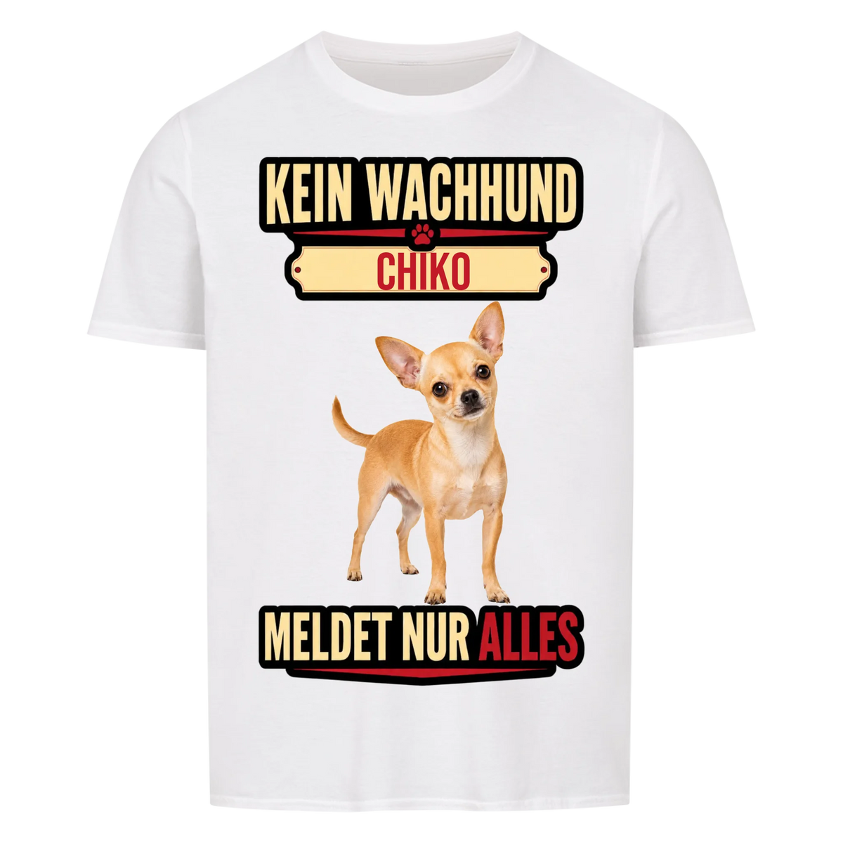 Wachhund Hunde-T-Shirt personalisiert – Farbvariante