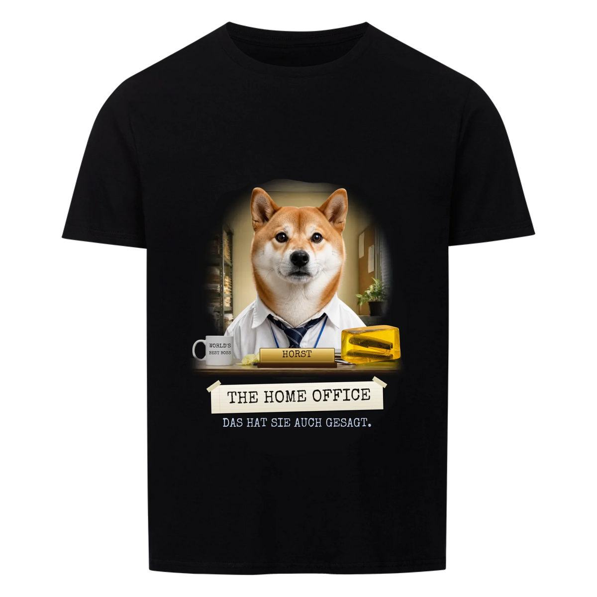 The Home Office T-Shirt - personalisiert mit Foto & Name | Lil Snouts